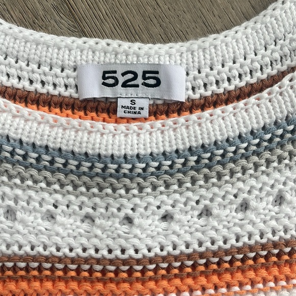 EUC (worn once) 525 America ‘Jinney’ stripe halter crochet tank top (small) - Picture 3 of 6